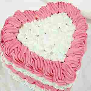 Eggless Heartshape Cake