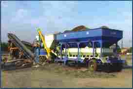 Mobile Batching Plant With Pan Mixer (Single Chassis)