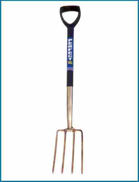 Stainless Steel Digging Fork With Plastic Shaft