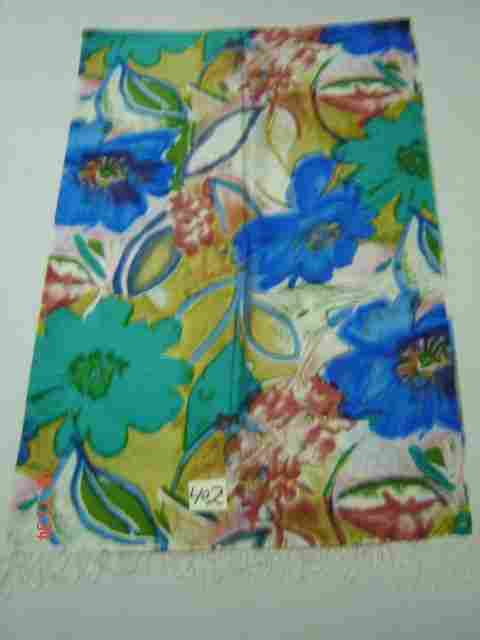 Pure Silk With Multi Color Floral Print Shawl