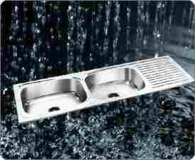 Double Bowl Sink With Single Drain Board