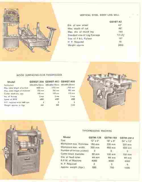 Sardar'S Gs Spindle Moulding Machines, Surface Planer