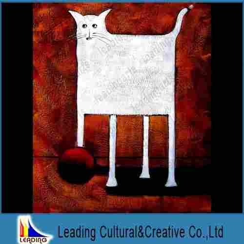 Abstract Cat Modern Fabric Painting Design