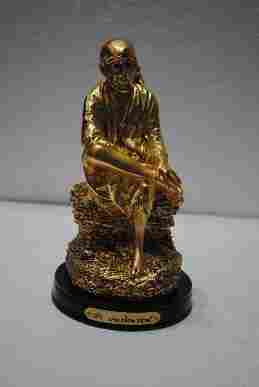Golden Sai Baba Sculpture