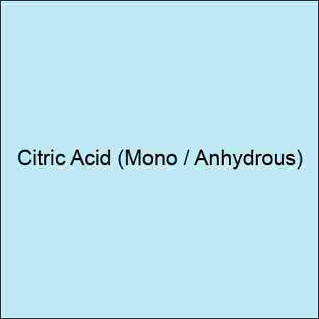 Citric Acid (Mono / Anhydrous)