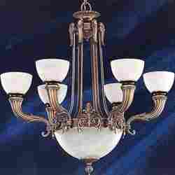 Clear Glass 6 Lamp Ceiling Lamp