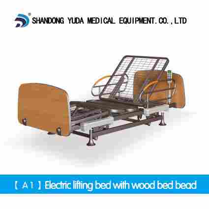 Stainless Steel Electric Hospital Beds With Wood Head