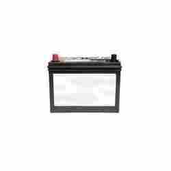 Compact Rectangular Black and White Automotive Battery