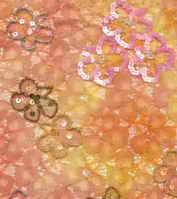 Floral Net Fabric With Light Embroidery