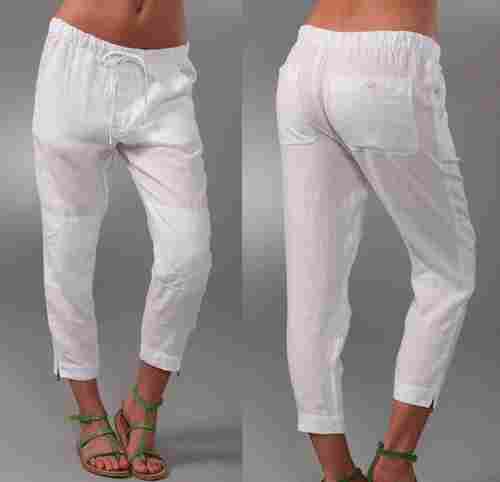 Women White Capri Pants
