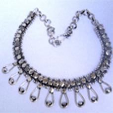 Silver Plated Oxidised Necklace