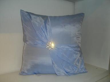 Silk Cushion Cover In Blue