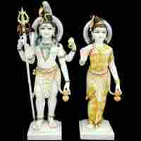 Standing Shiv And Parvati Ji Statues