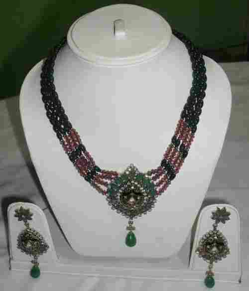 Necklace With Colour Beads