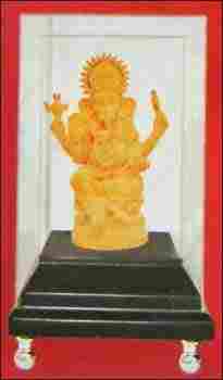 Fine Gold Forming Chakra Ganesh Ji Murti