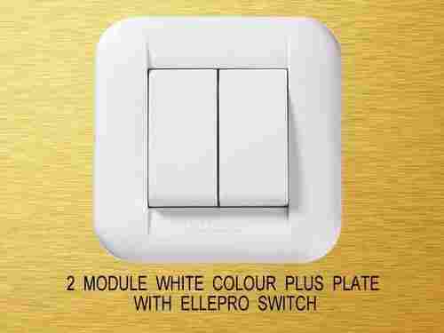 White Colour Plus Plate With Ellepro Switch