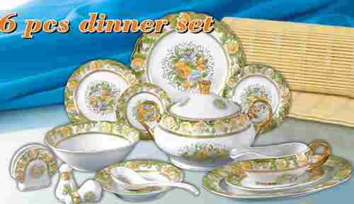 Porcelain Dinner Set 36pcs With Golden Design
