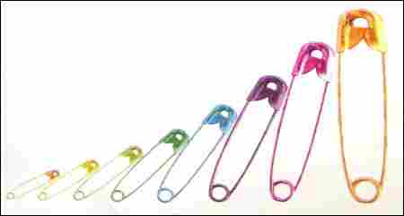 Coloured Metallize Safety Pins