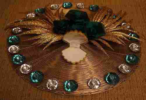 Golden And Green Ring Tray
