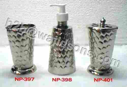 Tooth Brush Holder Nickel Plated Embozed