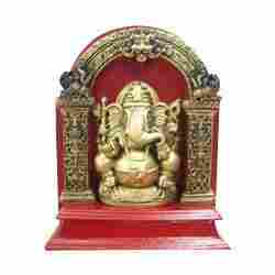 Fiber Statues Ganesh Brass Idol