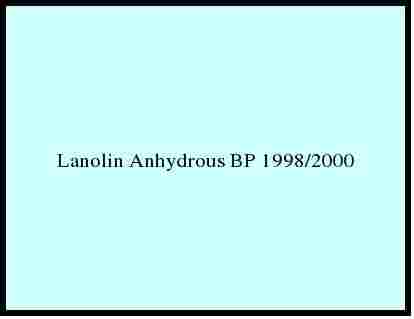 Lanolin Anhydrous BP 1998/2000