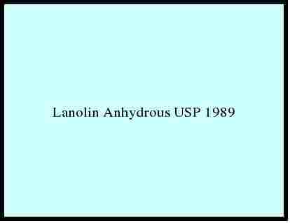 Lanolin Anhydrous USP 1989