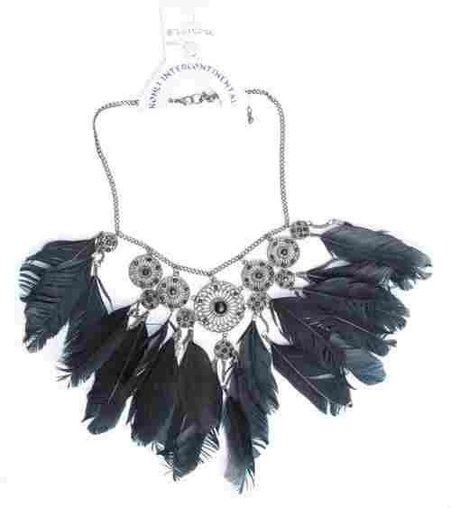 Feather Brass Necklace
