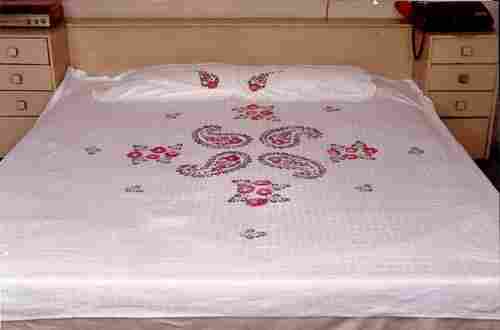 Painted Double Bedsheets With 2 Pillows