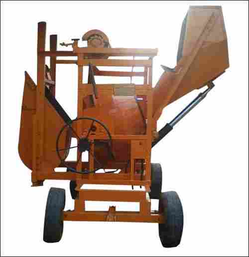 Concrete Mixer With Hydraulically Operated Hopper And Lift