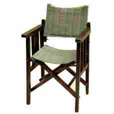 Wood Crafted Chair With Cushioned Backrest