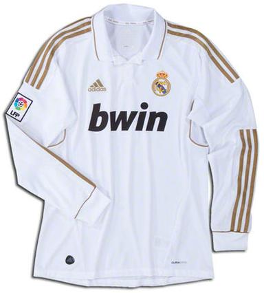 11-12 Real Madrid Home Long Sleeve White Jersey Shirt