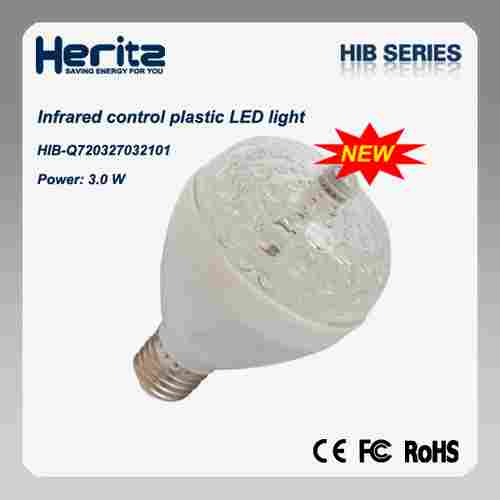 Infrared Control Plastic LED Bulb Light E27
