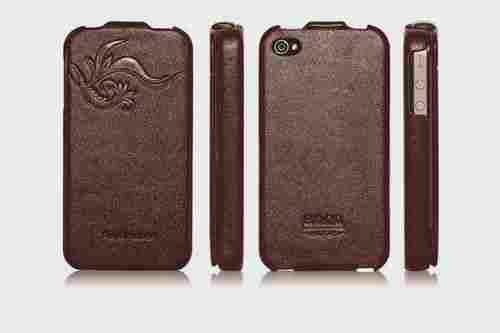 HOCO Earl Genuine Leather Flip Case for iPhone 4
