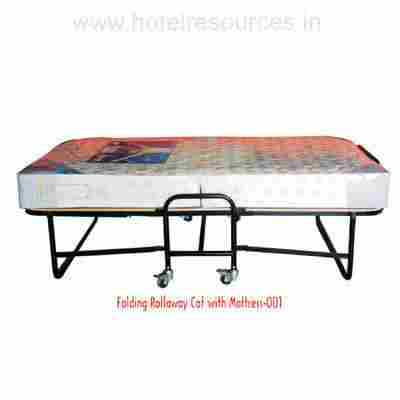Folding Rollaway Cot with Mattress