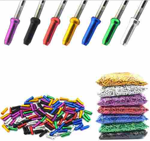 Multicolor Durable And Strong Aluminum Alloy End Caps Bicycle Cable 