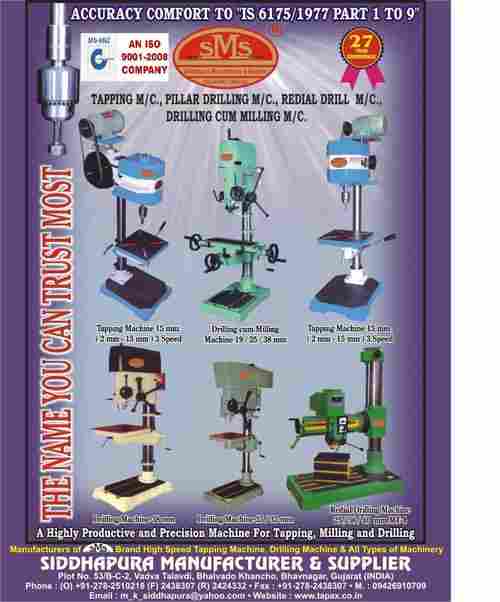 All Types Of Drilling And Tapping Machine