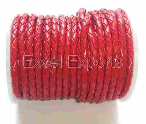 Braided Leather Cords Brown