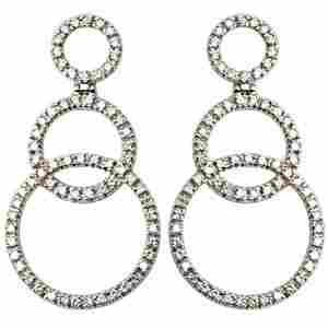 Diamond Hoops Gold Earrings