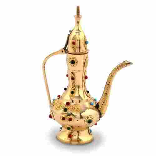 Antique Gemstone Brass Surahi Handicraft