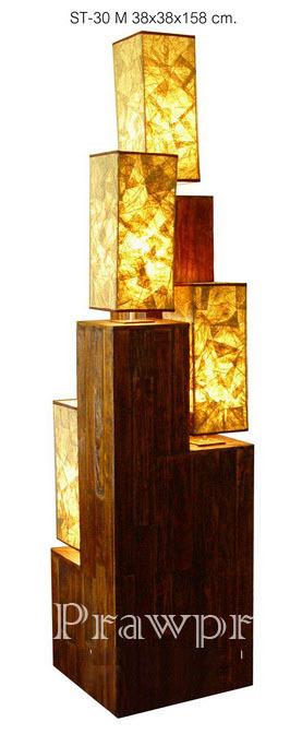 Modern Stack Light Wooden Art Floor Lamp