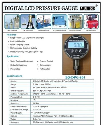 Digital Lcd Pressure Gauges Grade: A