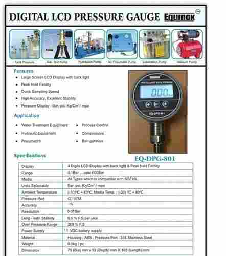 Digital LCD Pressure Gauges