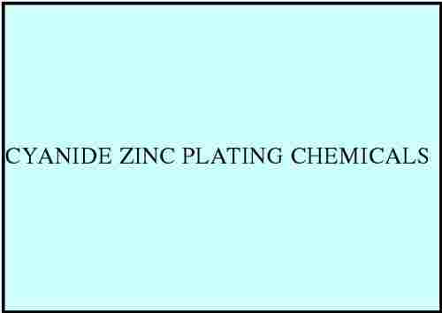 Cyanide Zinc Plating Chemicals 