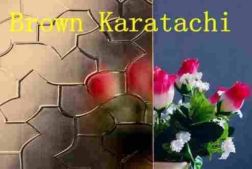 Brown Karatachi Pattern Glass