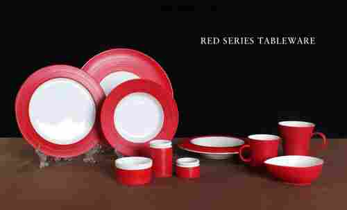 Red Porcelain Dinnerware Sets