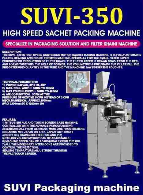 Heavy Duty Filter Khaini Packaging Machine