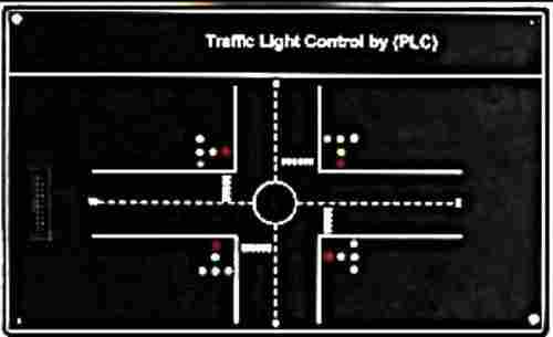 Traffic LED Light Control By PLC