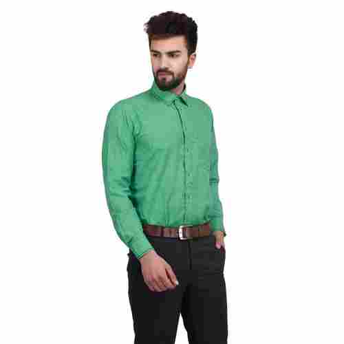 Msg Casuals Regular Green Fit Shirt 