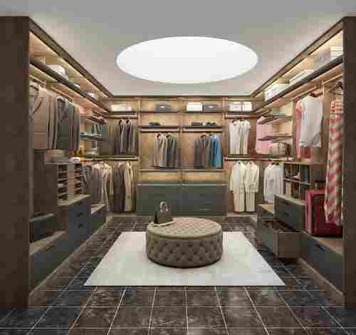 Customized Leather Walk-In-Wardrobes